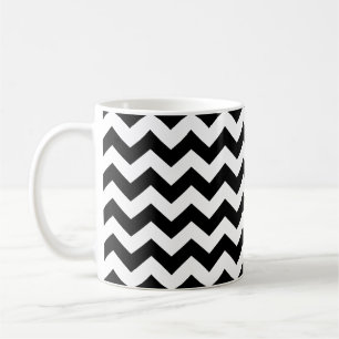 Black Chevron Coffee Mug