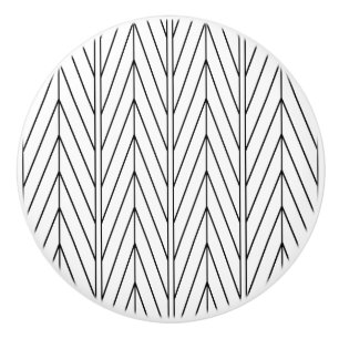 Black Chevron Design - Drawer Knob