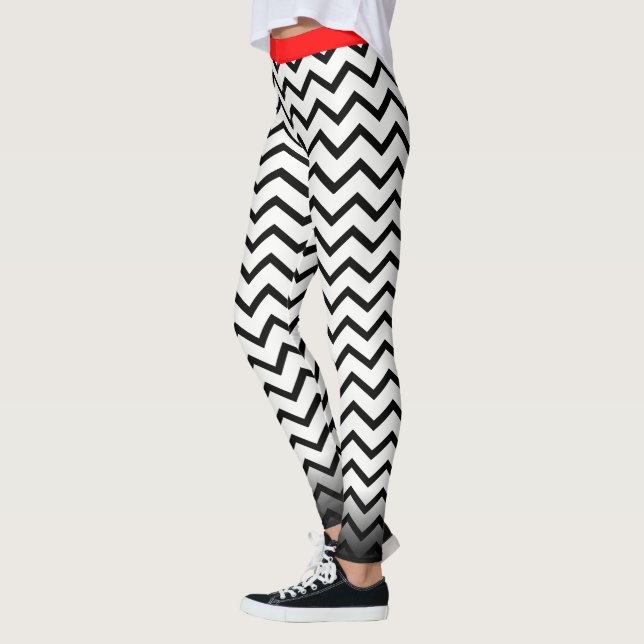 Black Chevron on your Col. Leggings (Left)