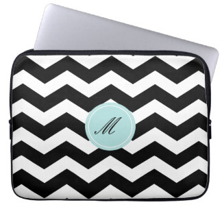 Black Chevron Pattern Laptop Sleeve