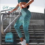 Black Chevron pattern with Gradient Blue Leggings<br><div class="desc">Check out this beautiful leggings made with gradient blue, teal colour with black chevron pattern. It goes well with yellow, black, and other colours, suitable for workouts, gym, yoga, or everyday situations. Check our Fitness, Yoga, and Running apparel collection for more leggings. You will find a matching string bag with...</div>