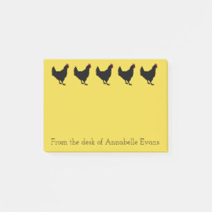 Black Chickens Personalise Post-it Notes