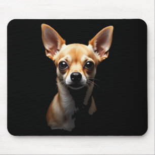 Black Chihuahua Dog Chihuahua Face Mouse Mat