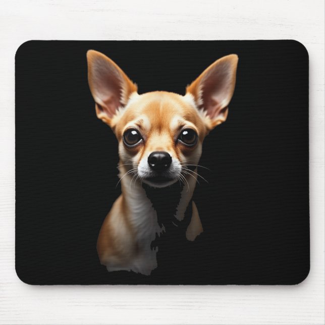 Black Chihuahua Dog Chihuahua Face  Mouse Mat (Front)
