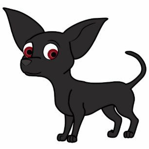 Black Chihuahua Photo Sculpture Magnet