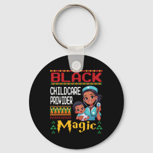 Black Childcare Provider Magic African American Pr Key Ring
