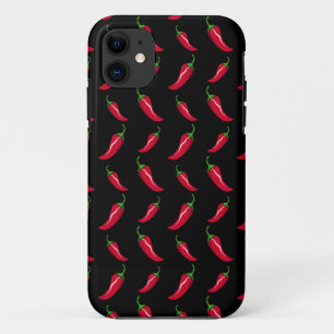 Black chilli peppers pattern iPhone 11 case