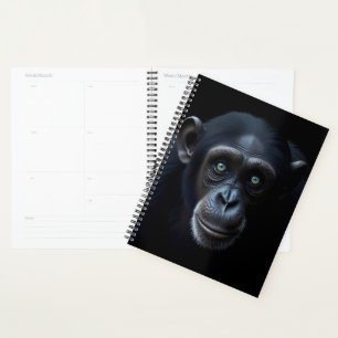 Black Chimpanzee Monkey Planner