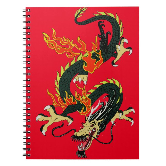 Black Chinese Dragon Notebook (Front)