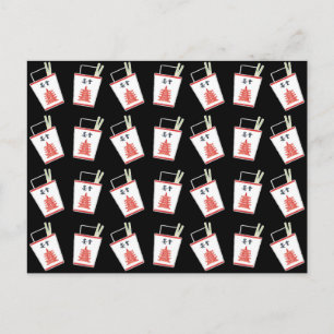 Black Chinese Take Out Postcard