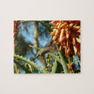 Black-Chinned Hummingbird in Flight Jigsaw Puzzle