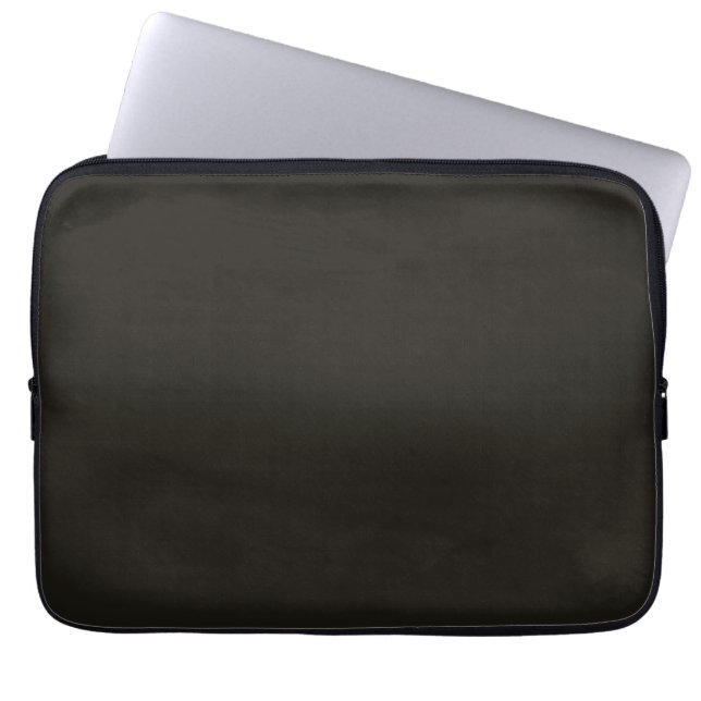 Black Chocolate Solid Colour Laptop Sleeve (Front)