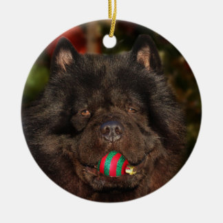 Black Chow Christmas Ceramic Tree Decoration