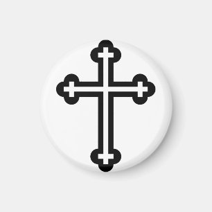 Black Christian cross Magnet