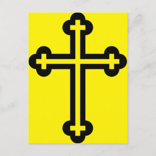 Black Christian cross Postcard