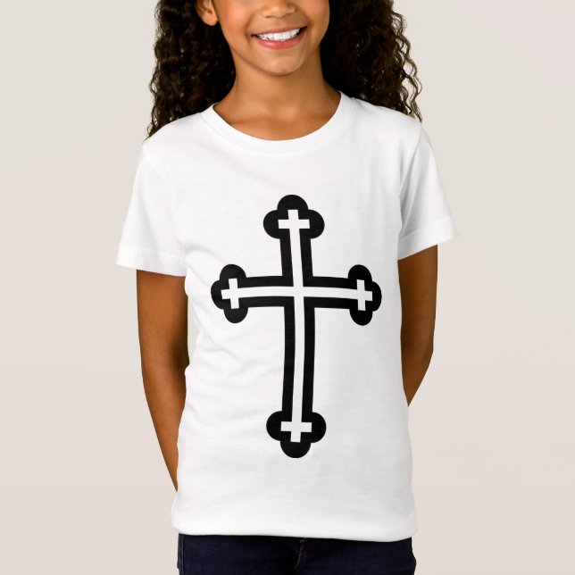 Black Christian cross T-Shirt (Front)