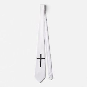 Black Christian cross Tie