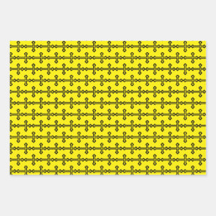 Black Christian cross Wrapping Paper Sheet