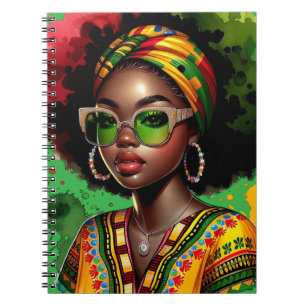 Black Christian woman African American melanin sis Notebook