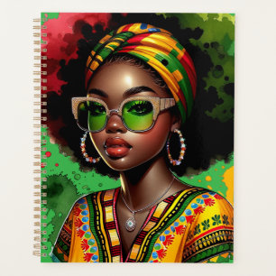 Black Christian woman African American melanin sis Planner