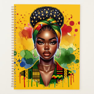 Black Christian woman African American melanin sis Planner