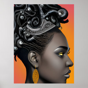 Black Christian woman melanin sista girl magic ebo Poster