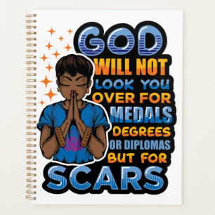 Black Christian Women Melanin Queen Prays To God Planner
