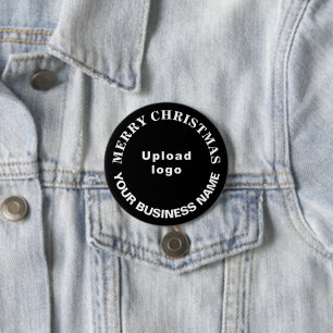 Black Christmas Business Round Shape Button