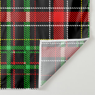 Black Christmas Flannel Plaid Tartan Design Tapestry