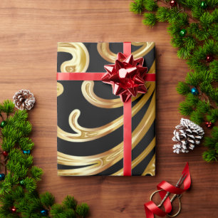 Black, Christmas Gifts Authority® Wrapping Paper