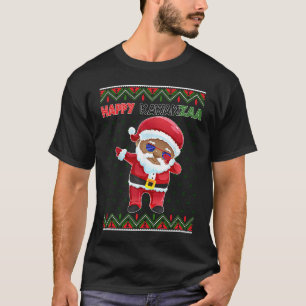 Black Christmas Happy Ugly Kwanzaa Merry African H T-Shirt