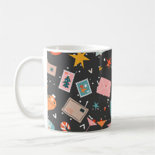 Black Christmas: ornate vintage pattern. Coffee Mug