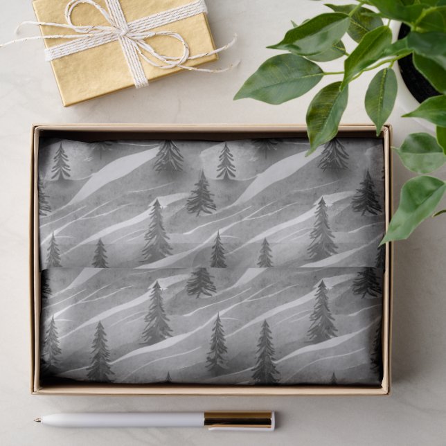 Black Christmas Pattern#10 ID1009 Tissue Paper (Gift)