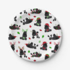 Black Christmas Poodles White