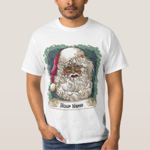 Black Christmas Santa T-Shirt