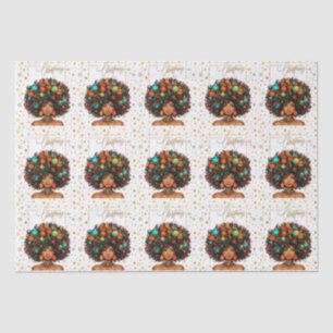 Black Christmas Sista Melanin Queen Women Xmas Tissue Paper