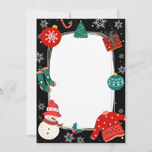 Black christmas wonderland card