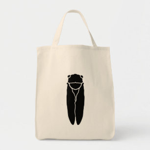 Black Cicada Insect Tote Bag