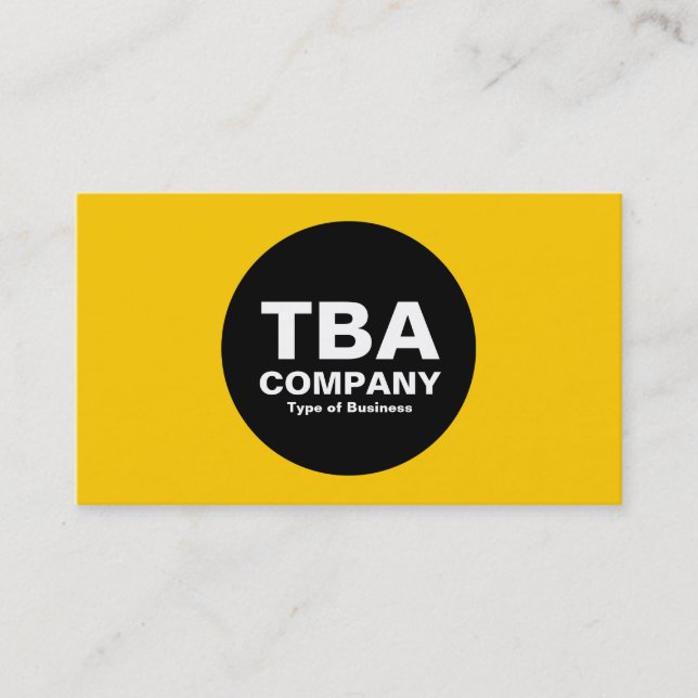Black Circle - Amber Business Card (Front)