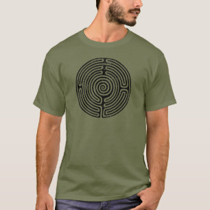 Black Circle Labyrinth Fine Art T-Shirt