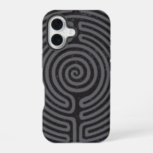 Black Circle Labyrinth (Grey) Fine Art