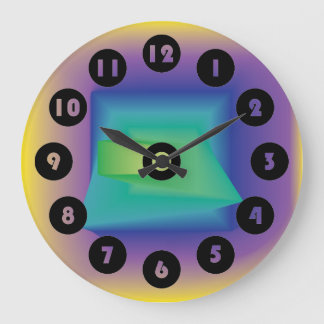 black circle large clock