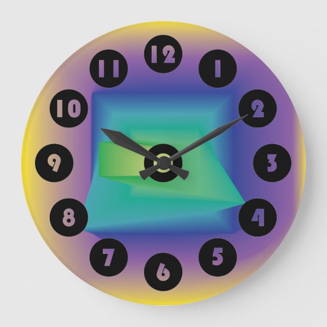 black circle large clock (Front)