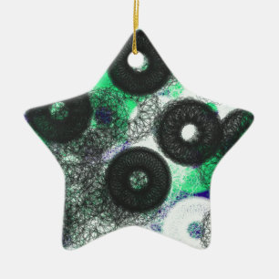 black circle mystery and dark ceramic tree decoration