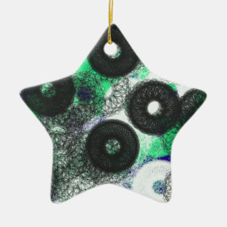 black circle mystery and dark ceramic tree decoration