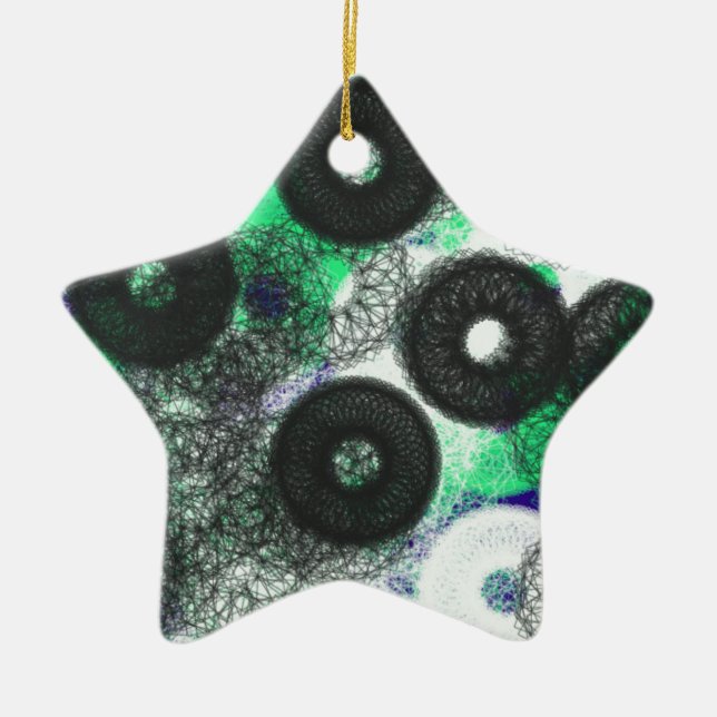 black circle mystery and dark ceramic tree decoration (Front)