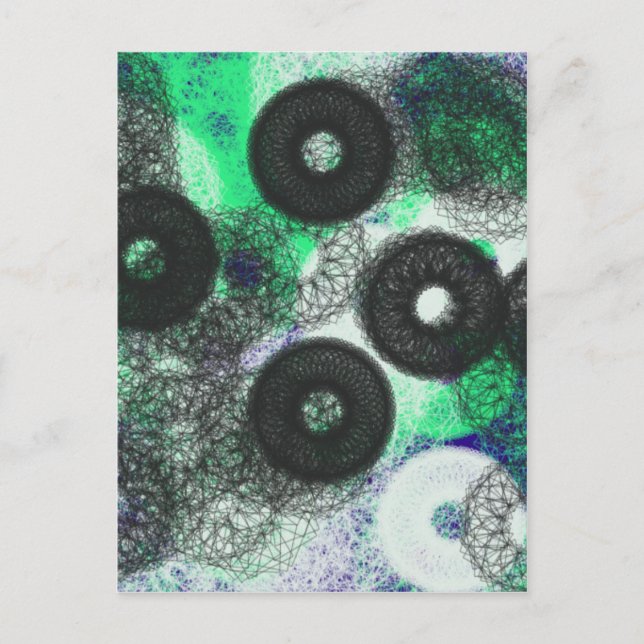 black circle mystery and dark postcard (Front)