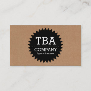 Black Circle Star v2 - Cardboard Box Business Card