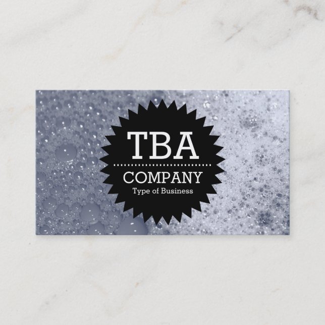 Black Circle Star v2 - Soap Bubbles 03 Business Card (Front)