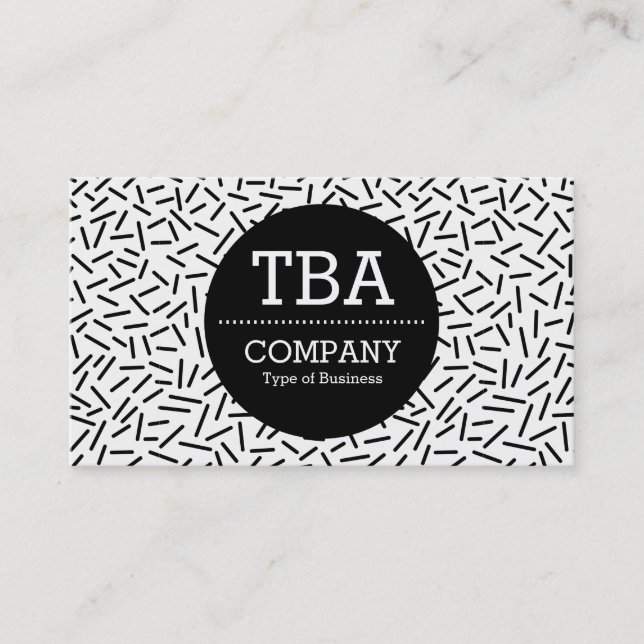 Black Circle v2 - Abstract 300117 Business Card (Front)